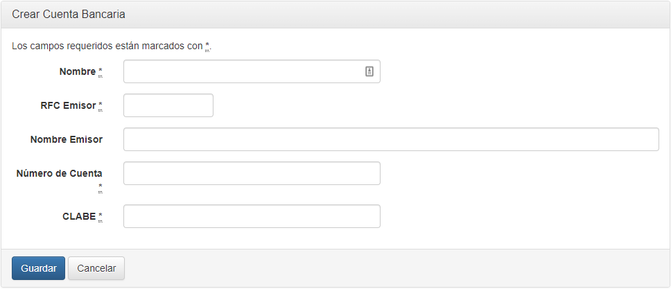 Agregar cuenta bancaria
