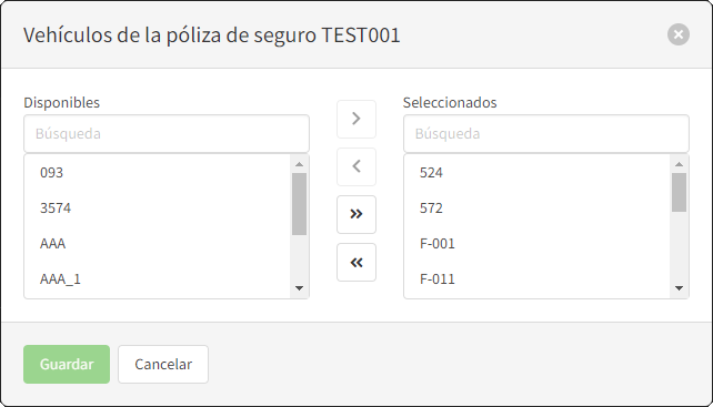 Asignar seguro vehícular